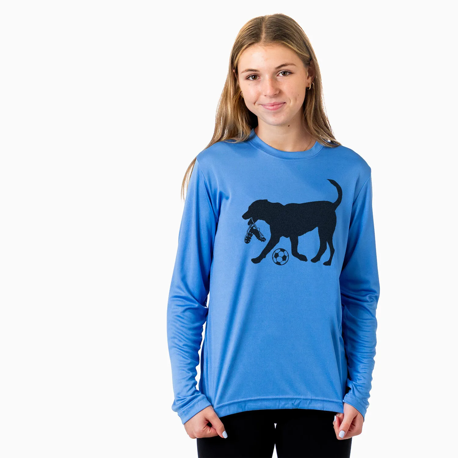 Soccer Long Sleeve Tech Tee - Spot The Soccer Dog 