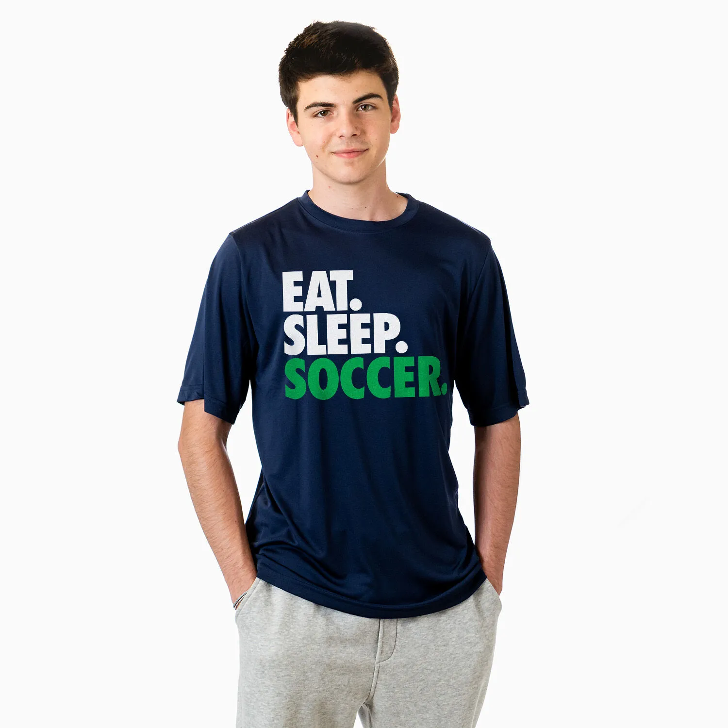 Soccer Short Sleeve Performance Tee - Eat. Sleep. Soccer. 