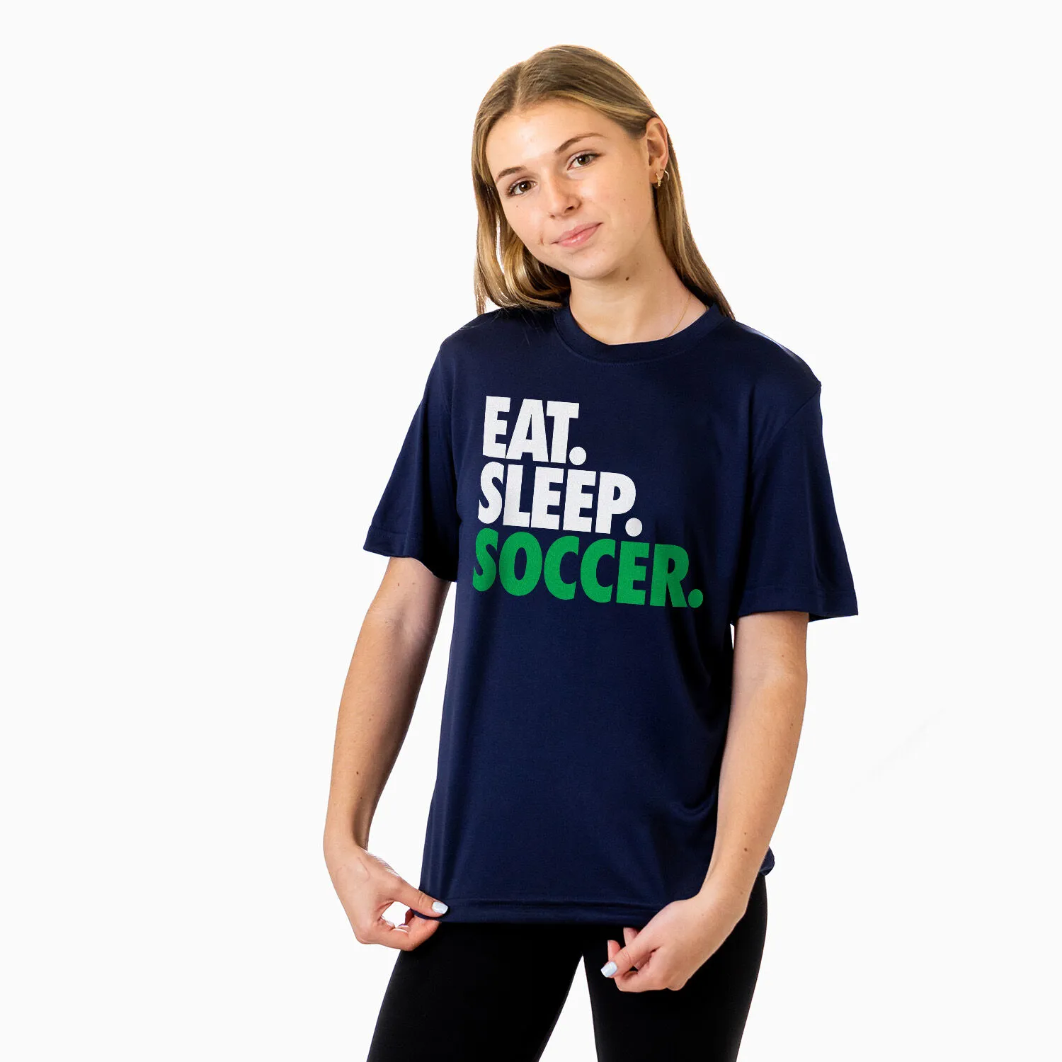 Soccer Short Sleeve Performance Tee - Eat. Sleep. Soccer. 