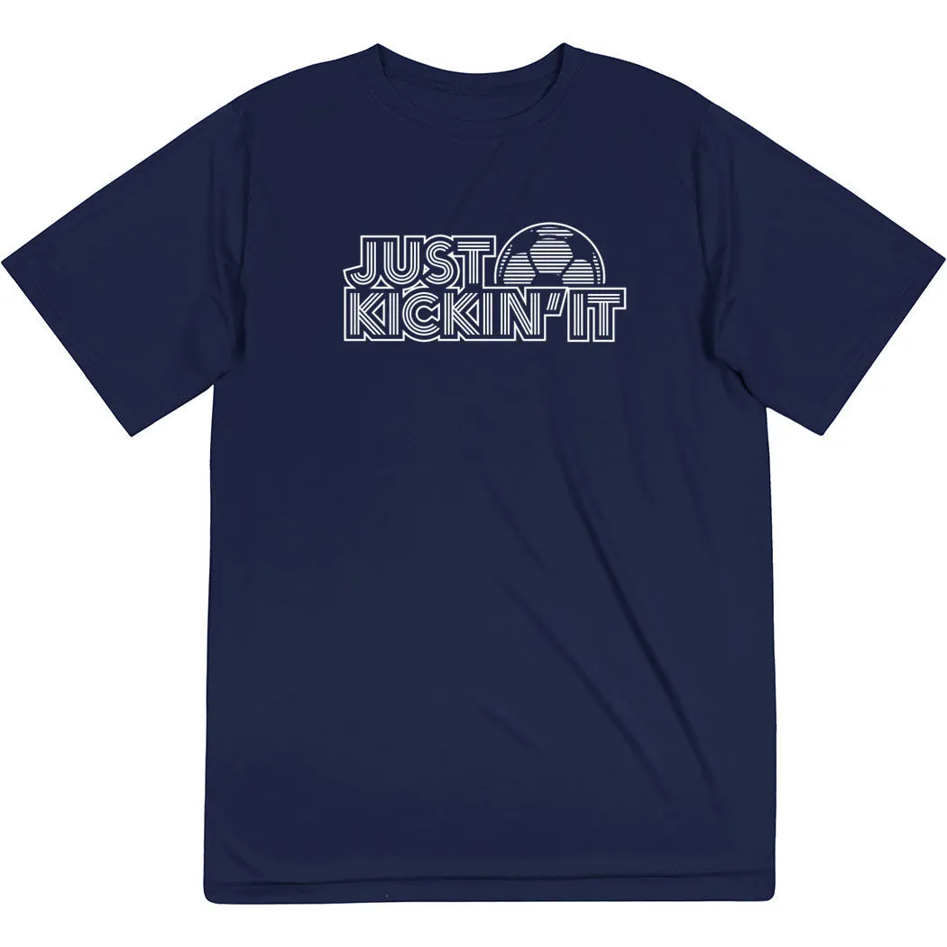 Soccer Short Sleeve Performance Tee - Just Kickin' It 