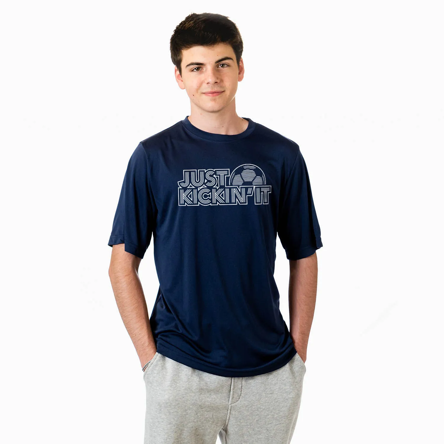 Soccer Short Sleeve Performance Tee - Just Kickin' It 