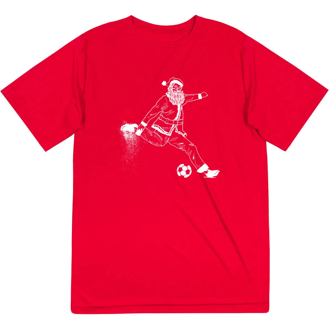 Soccer Short Sleeve Performance Tee - Santa Player 