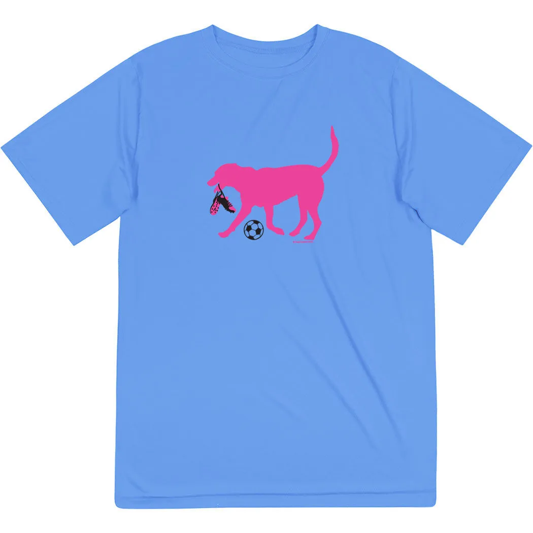 Soccer Short Sleeve Performance Tee - Sasha the Soccer Dog 