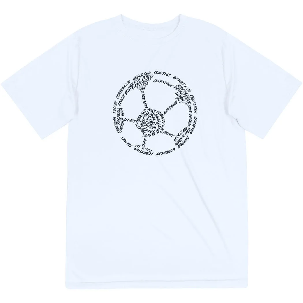 Soccer Short Sleeve Performance Tee - Soccer Words 