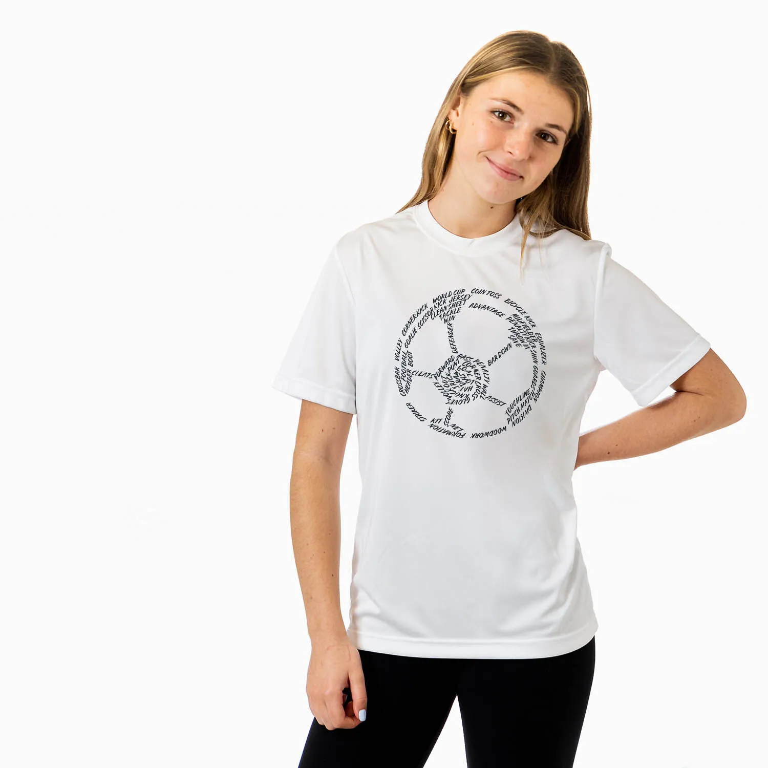 Soccer Short Sleeve Performance Tee - Soccer Words 