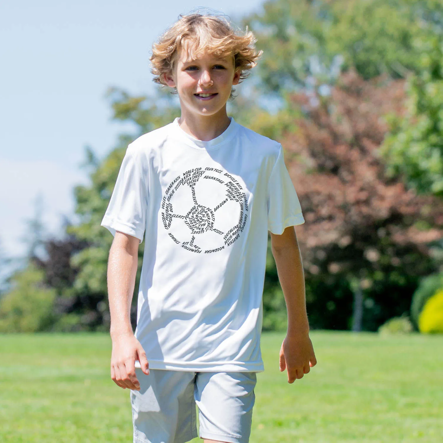 Soccer Short Sleeve Performance Tee - Soccer Words 