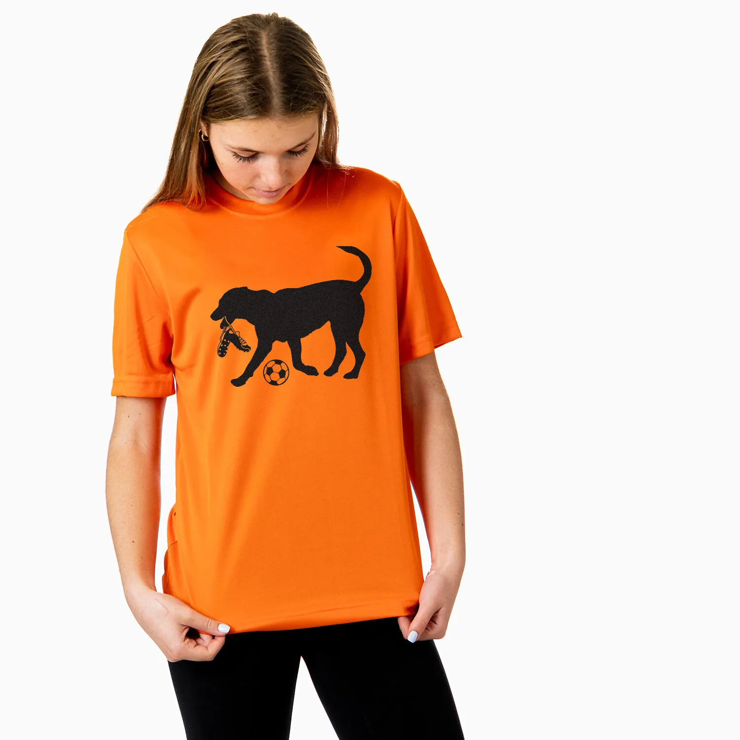 Soccer Short Sleeve Performance Tee - Spot The Soccer Dog 