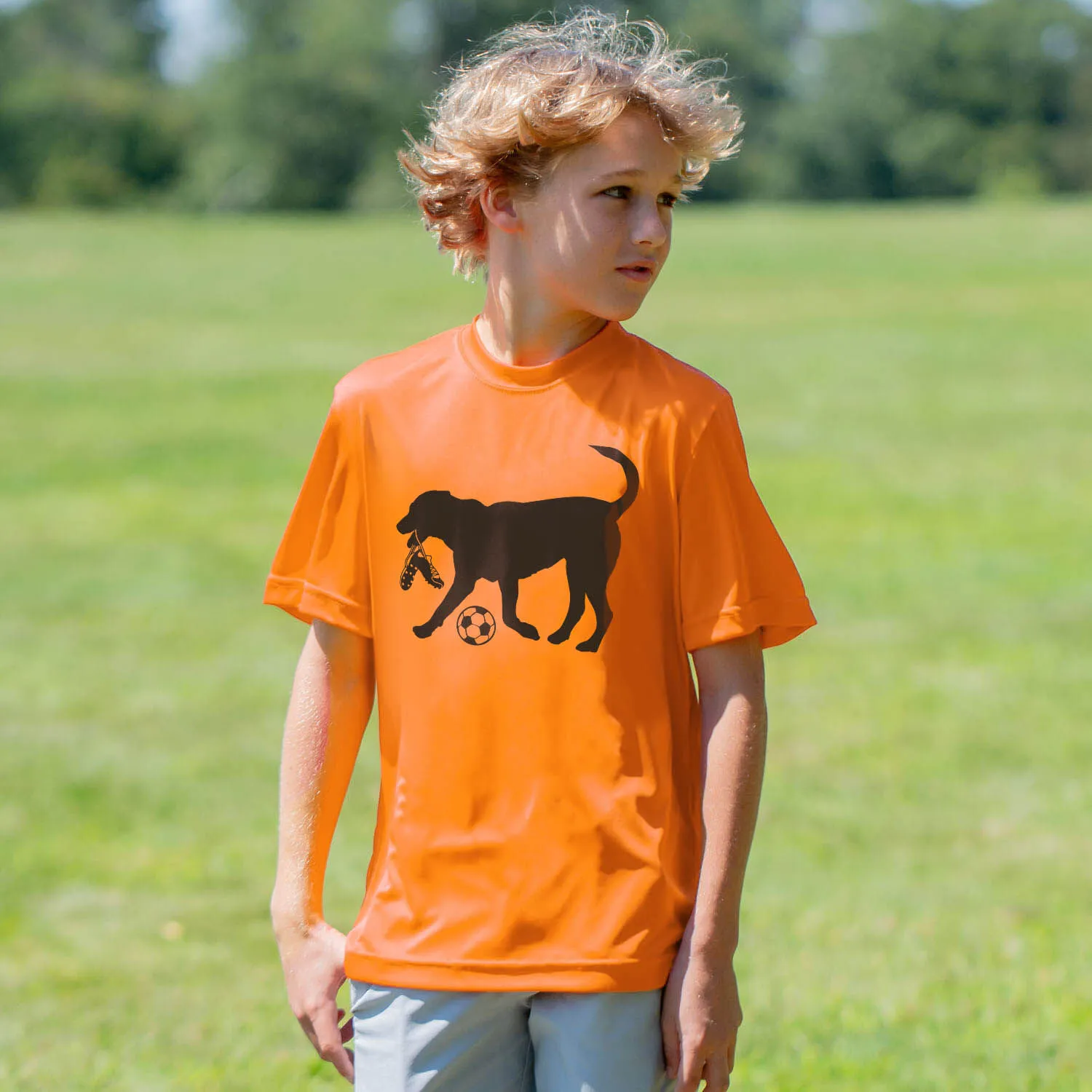 Soccer Short Sleeve Performance Tee - Spot The Soccer Dog 