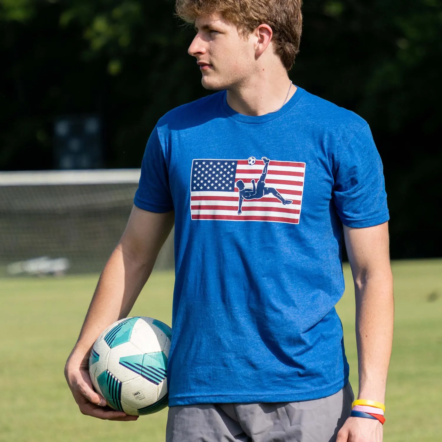 Soccer Short Sleeve T-Shirt - Patriotic Soccer 