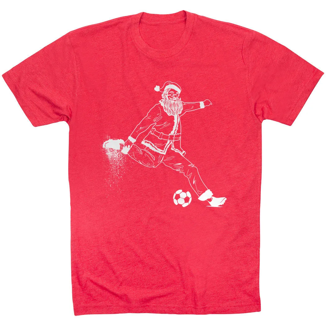 Soccer Short Sleeve T-Shirt - Santa Player 