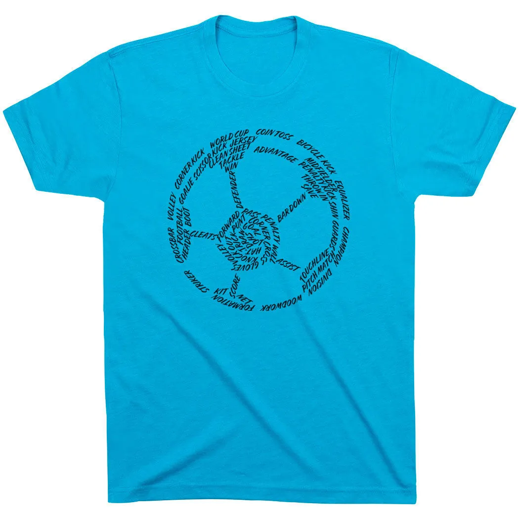 Soccer T-Shirt Short Sleeve - Soccer Words 