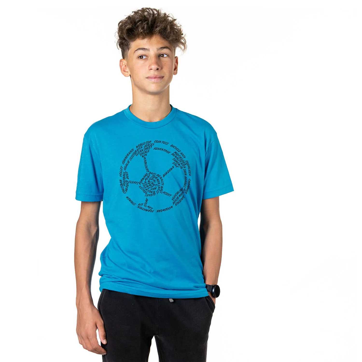 Soccer T-Shirt Short Sleeve - Soccer Words 