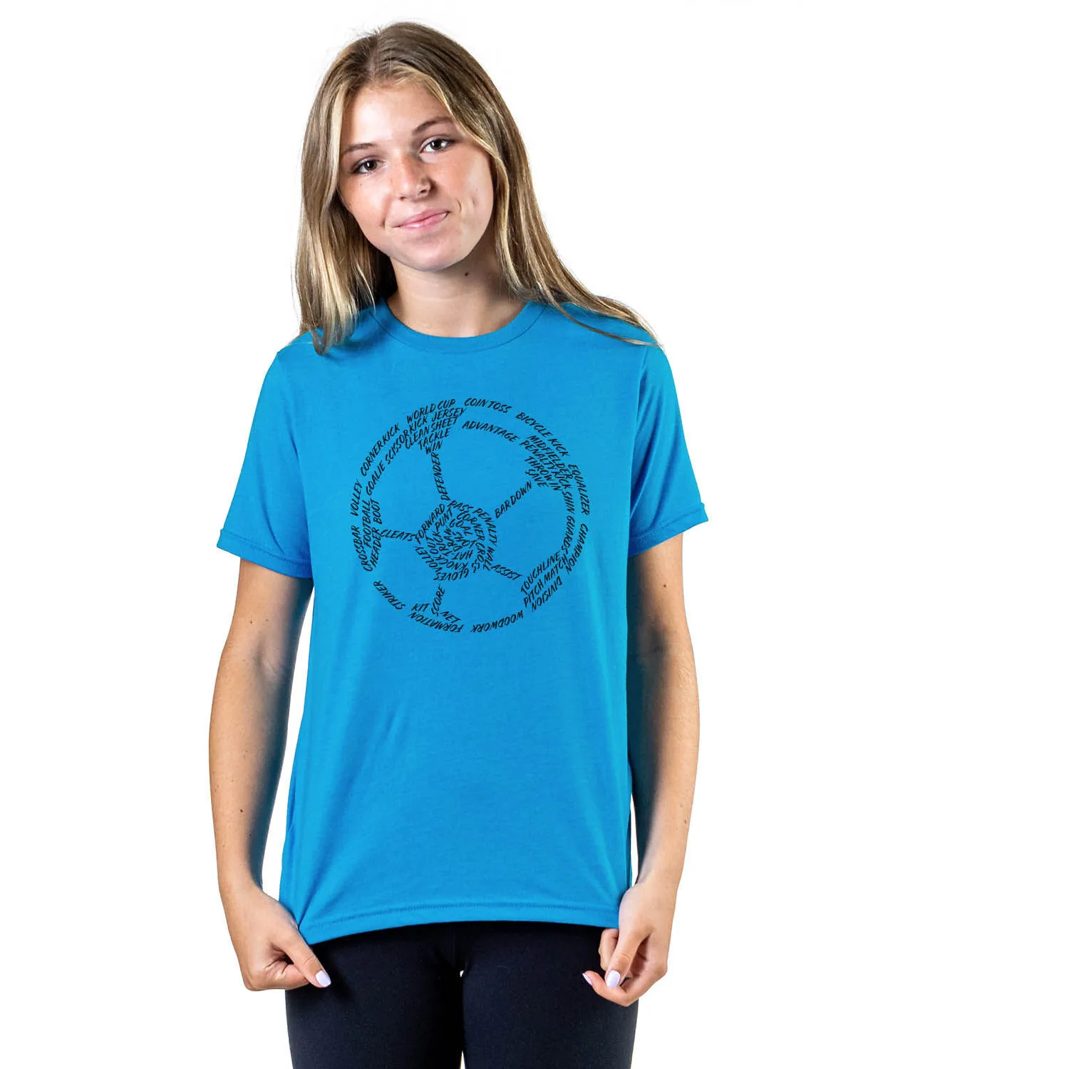 Soccer T-Shirt Short Sleeve - Soccer Words 