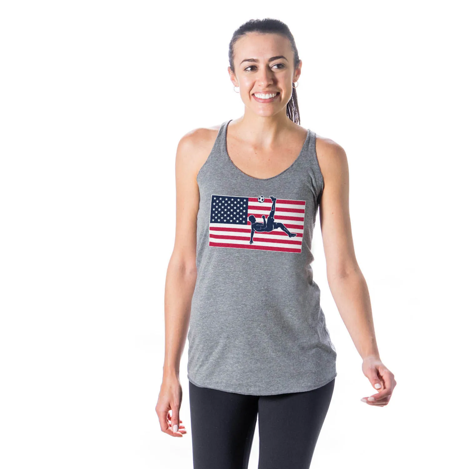 Soccer Women's Everyday Tank Top - Patriotic Soccer 