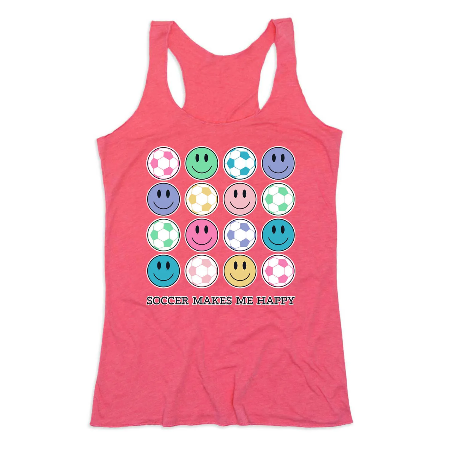 Soccer Women's Everyday Tank Top - Soccer Makes Me Happy 