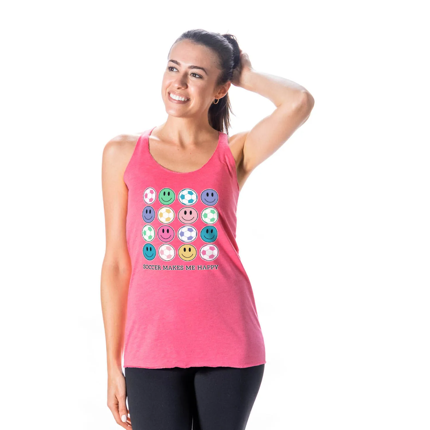 Soccer Women's Everyday Tank Top - Soccer Makes Me Happy 