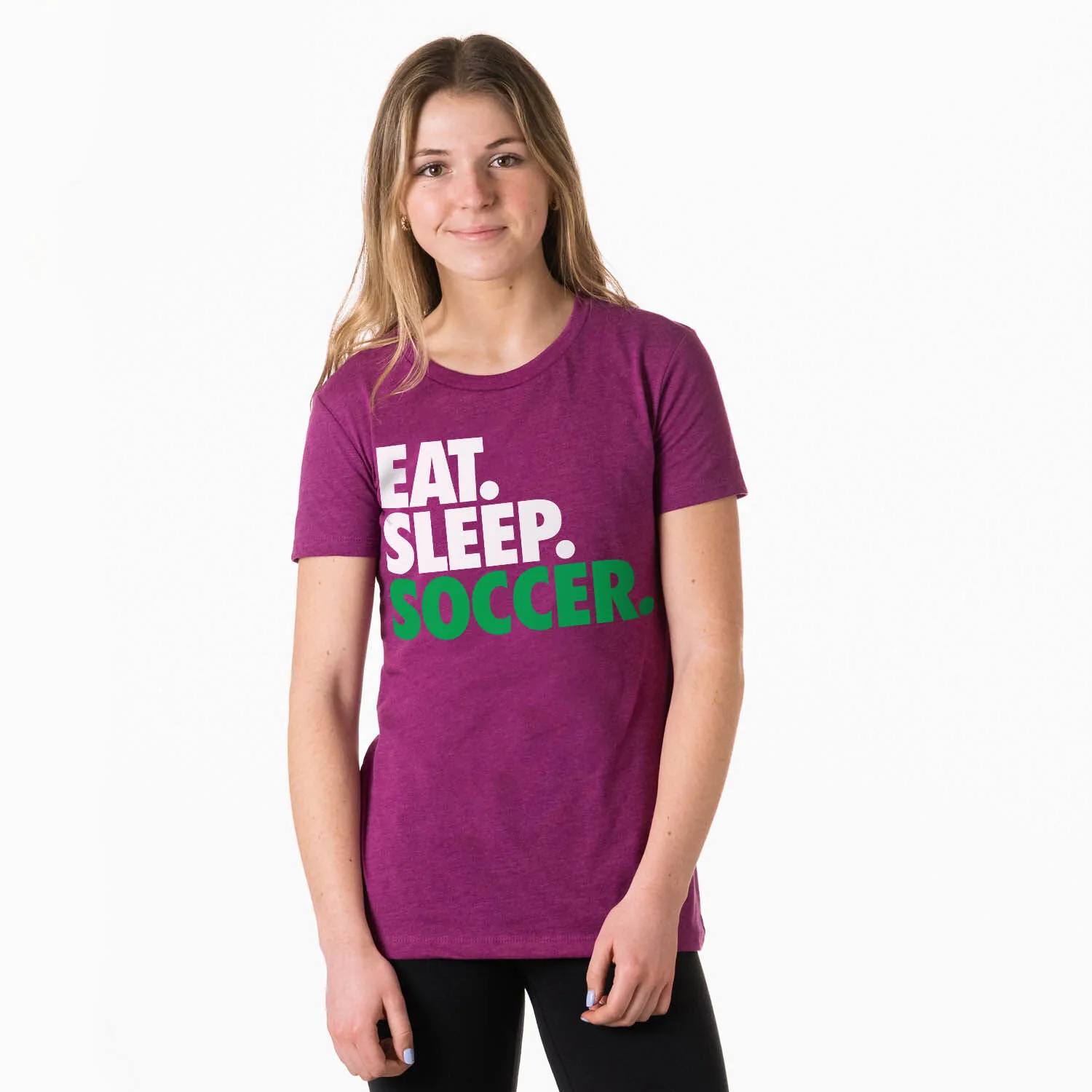 Soccer Women's Everyday Tee - Eat. Sleep. Soccer. 