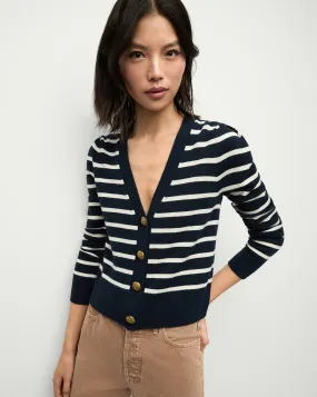 Solene Cashmere Striped Cardigan