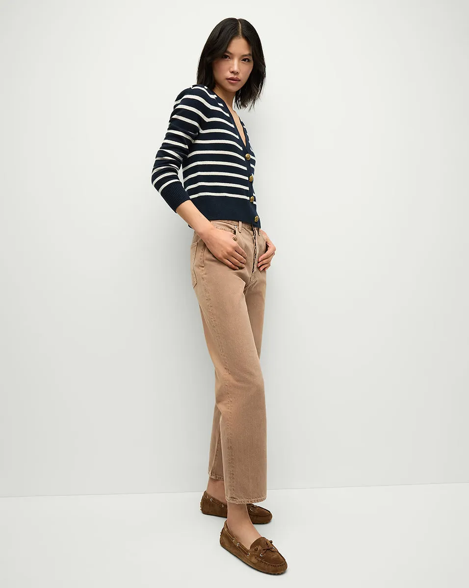 Solene Cashmere Striped Cardigan