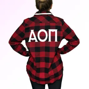 Sorority Printed Long Sleeve Flannel Shirt - Burnside 5210 - CAD