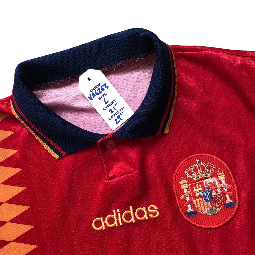 Spain Vintage Adidas 1994/1995/1996 Football Shirt Large