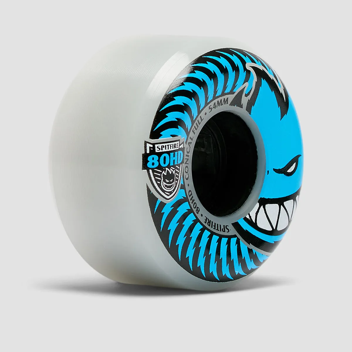 Spitfire Conical Full 80HD Soft Skateboard Wheels Clear/Blue 54mm