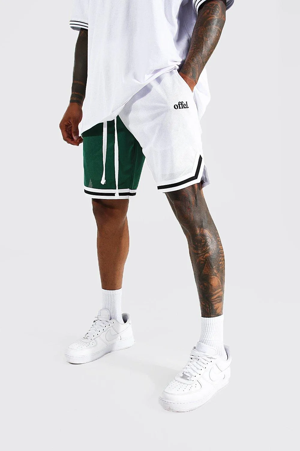 Spliced Offcl Mesh Basketball Tape Shorts