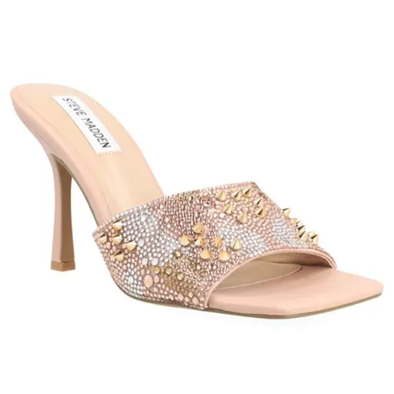 Steve Madden Womens Judging Rose Gold Sandals