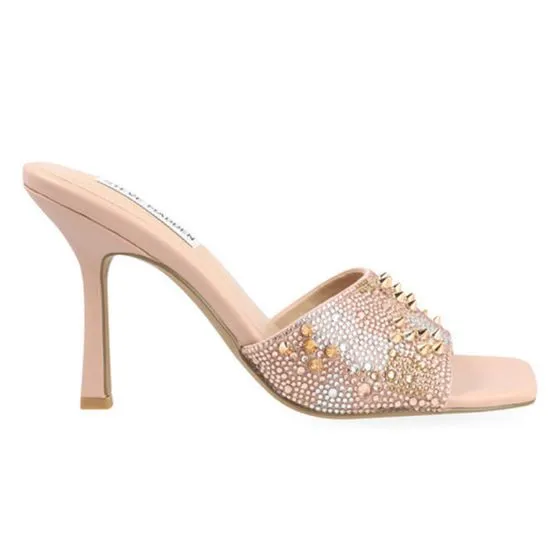 Steve Madden Womens Judging Rose Gold Sandals