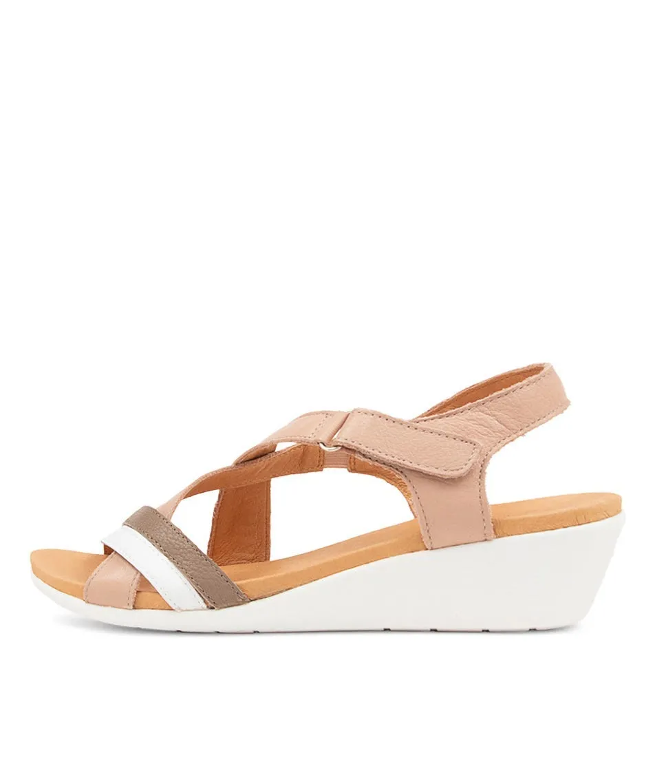 SUPERSOFT Jollies Dark Nude White Multi Sandals