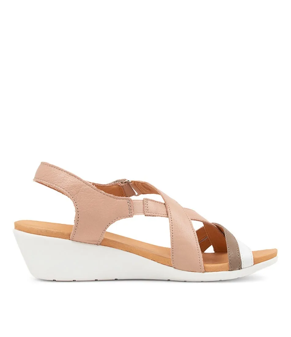 SUPERSOFT Jollies Dark Nude White Multi Sandals