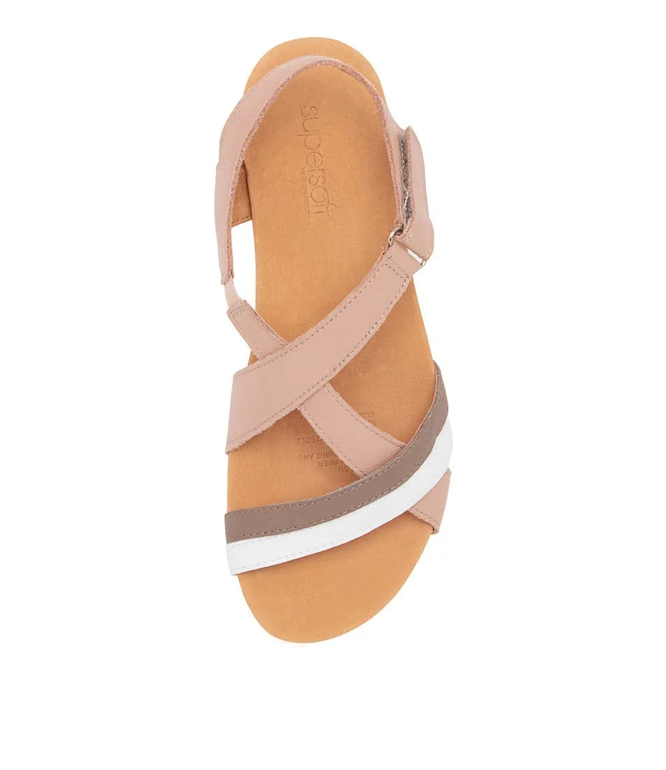 SUPERSOFT Jollies Dark Nude White Multi Sandals