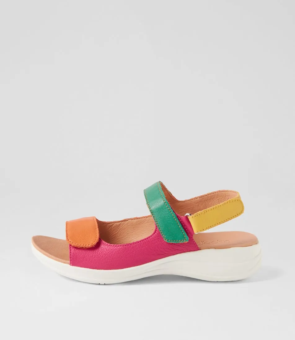 SUPERSOFT Matie Light Orange Dark Fuchsia Multi Sandals