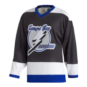 TAMPA BAY LIGHTNING ADIDAS TEAM CLASSICS ADULT BLACK HOCKEY JERSEY