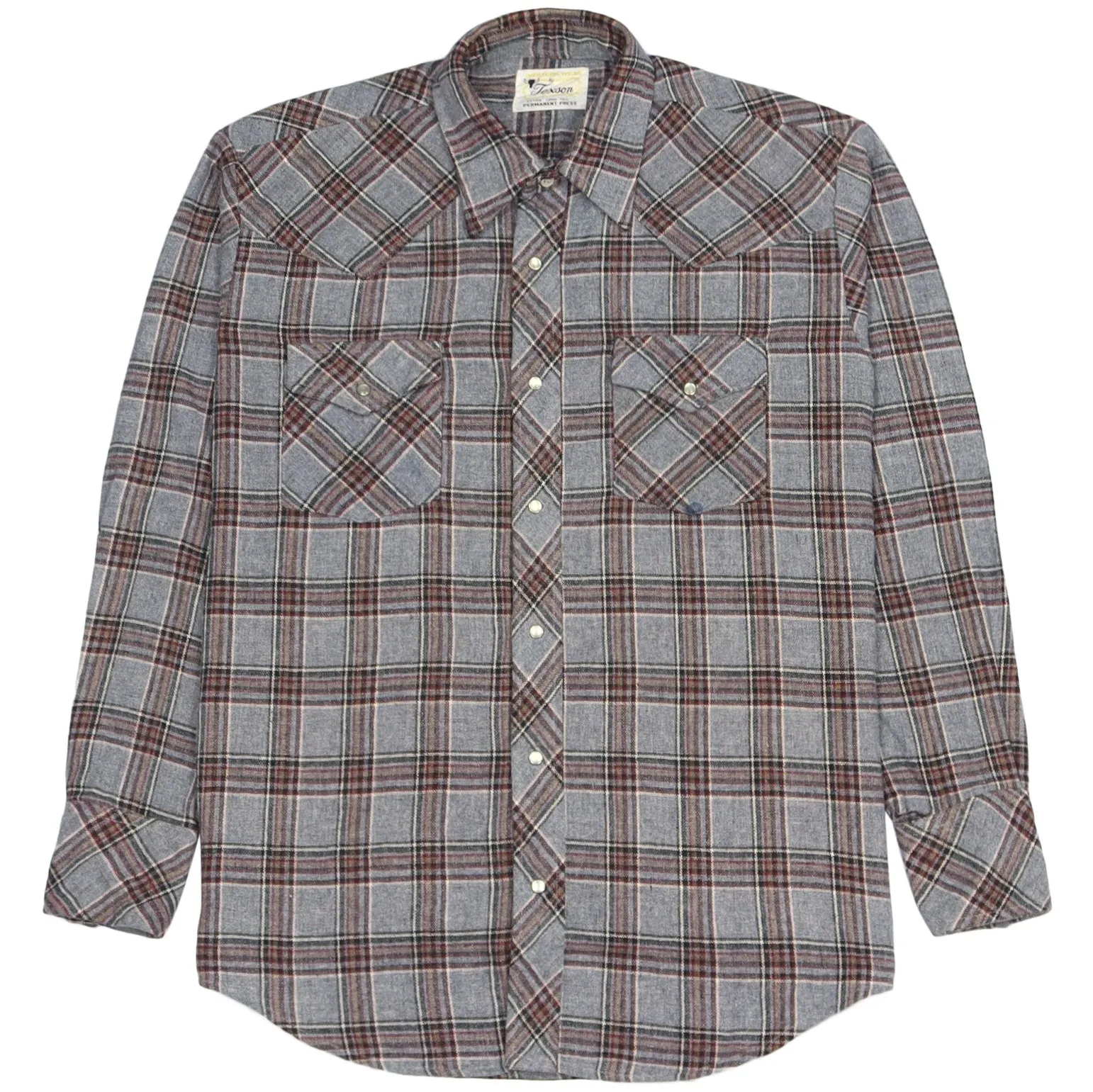 Texson Checkered Flannel Shirt Grey Black Red