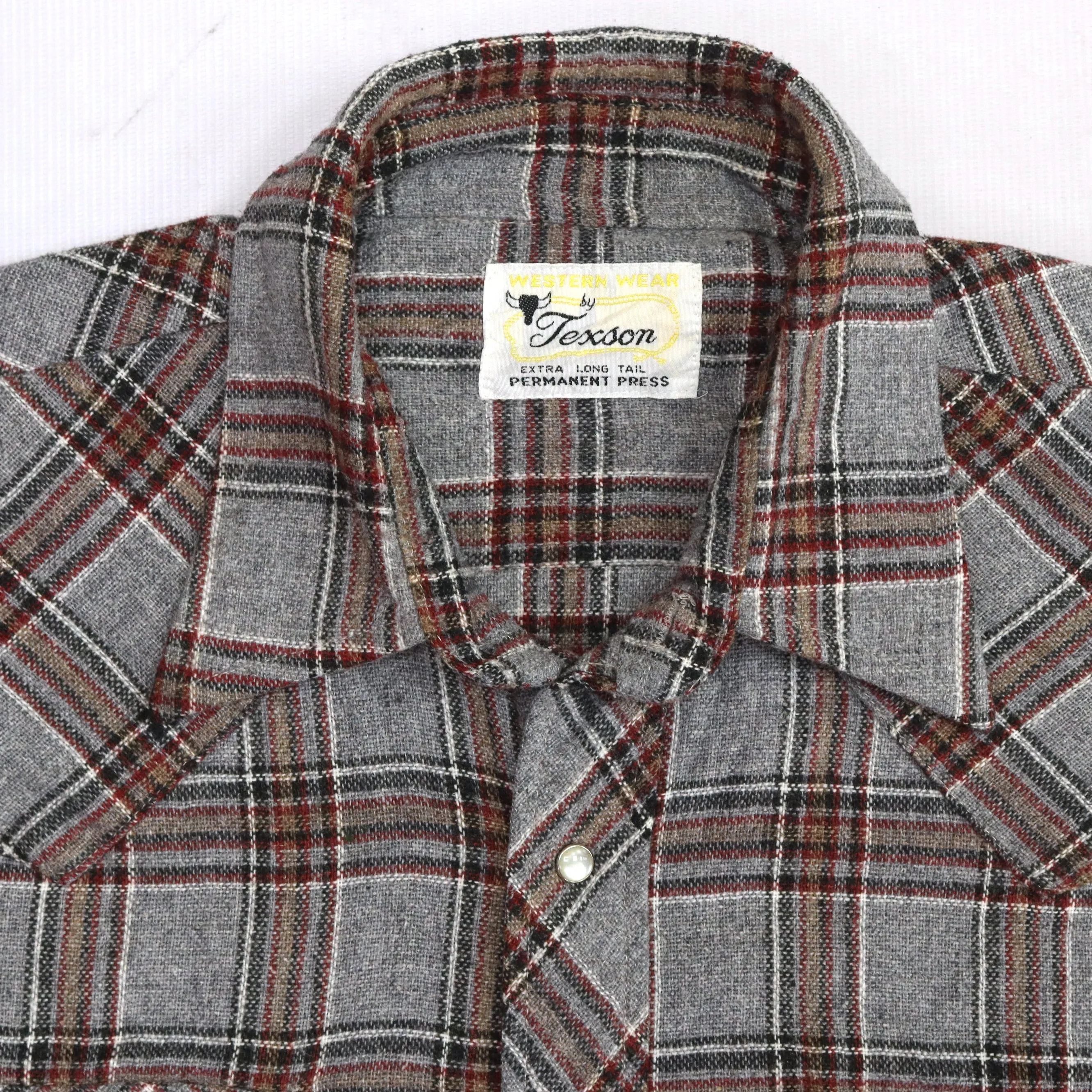 Texson Checkered Flannel Shirt Grey Black Red