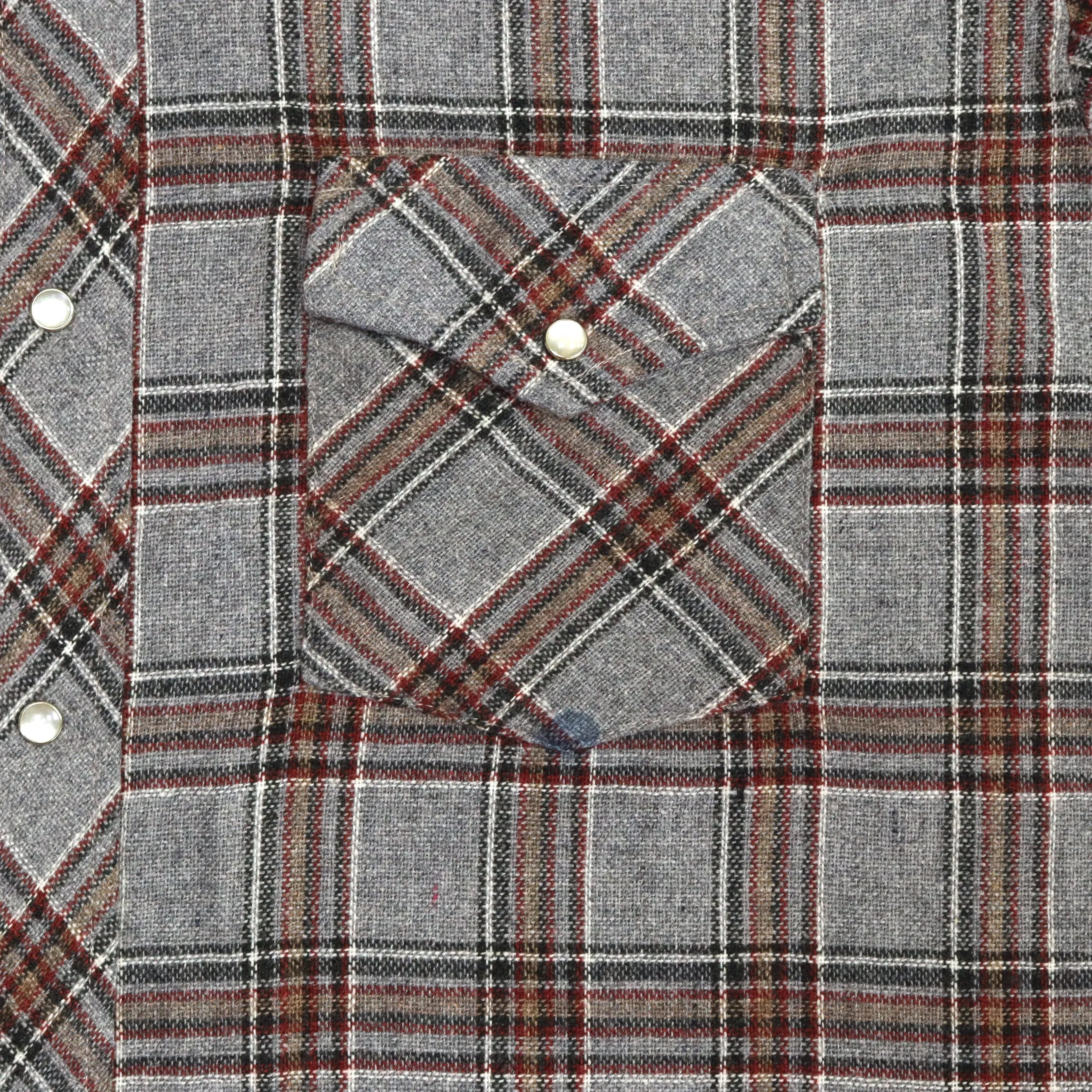 Texson Checkered Flannel Shirt Grey Black Red