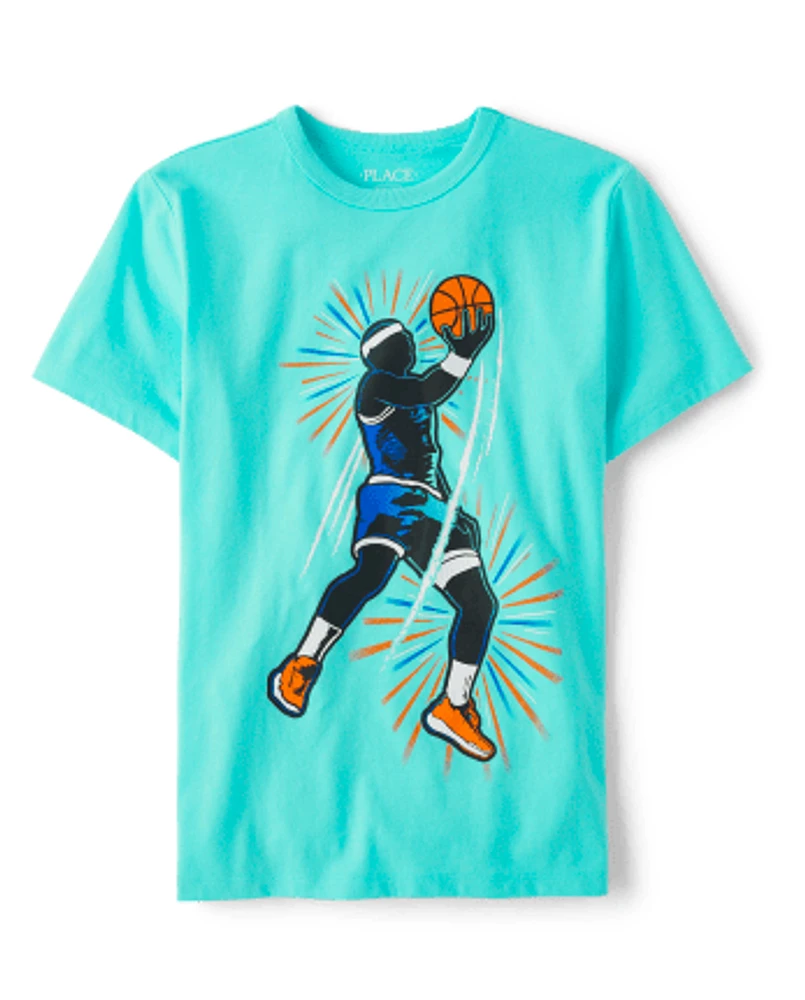 The Children's Place Boys Basketball Player Graphic Tee