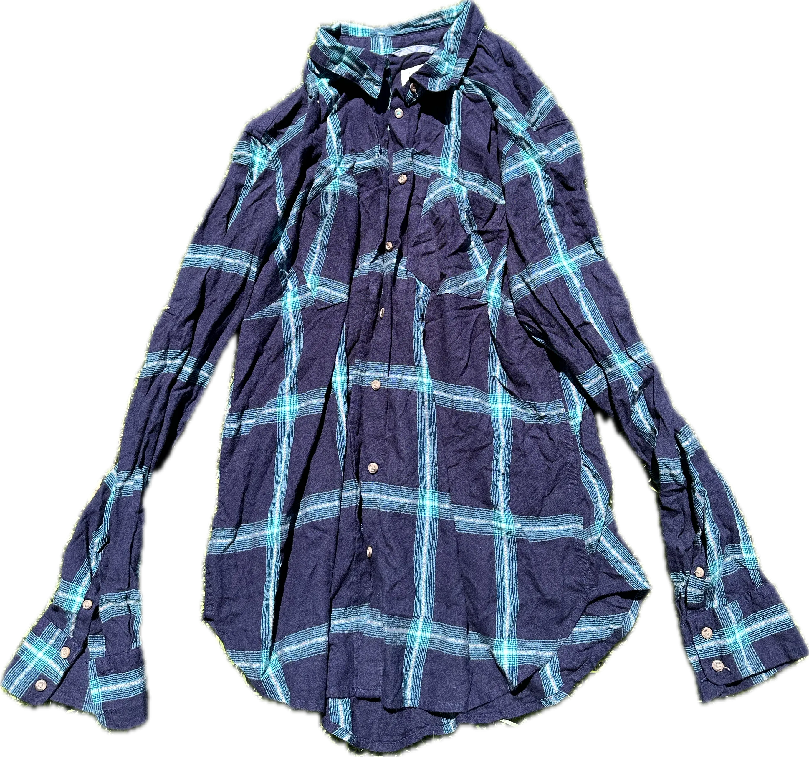 THE MINDY PROJECT: Mindy's Blue Flannel Shirt (L)