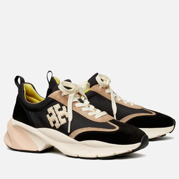 Tory Burch Good Luck Suede-Trimmed Nylon Running-Style Trainers