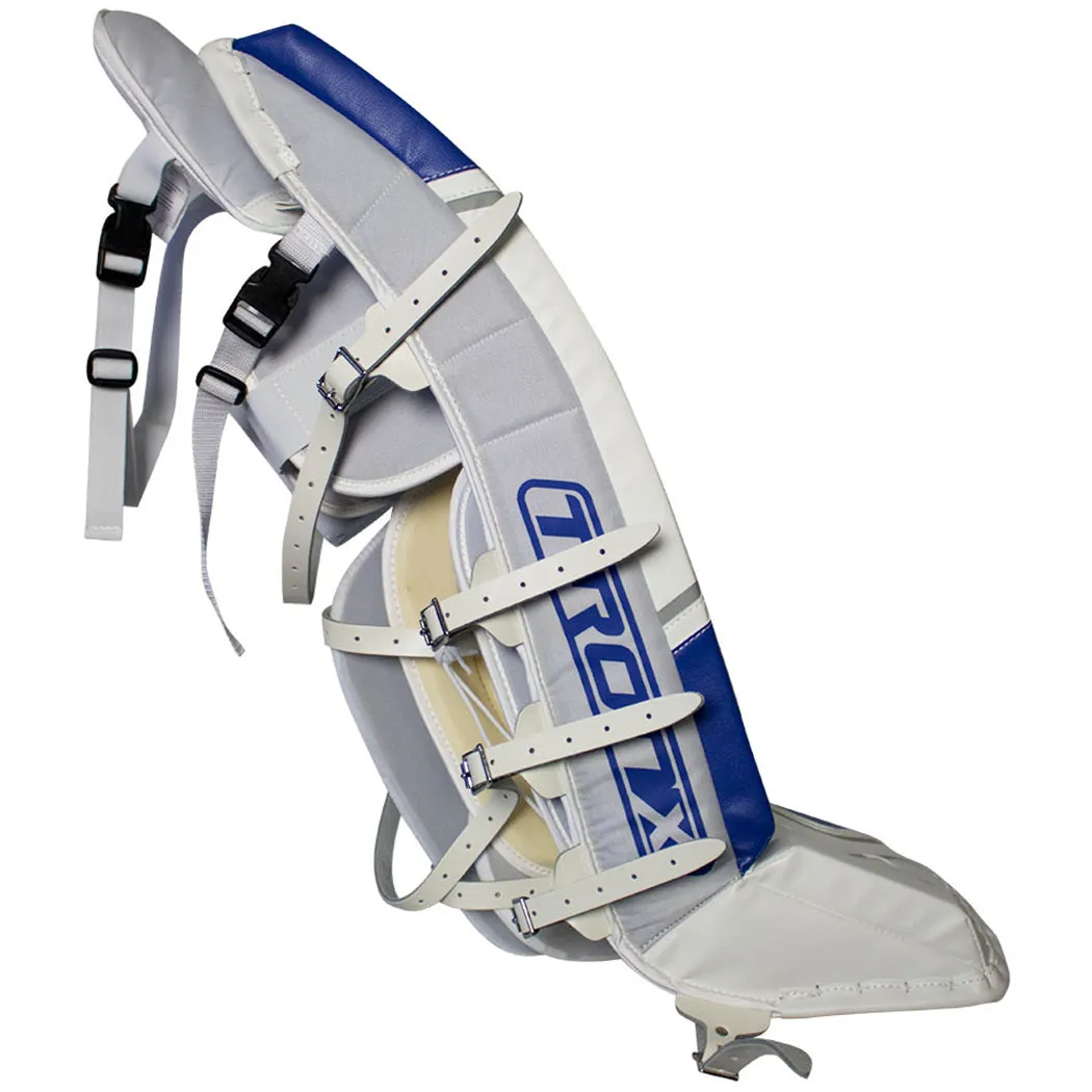 TronX MT2 Senior Hockey Goalie Leg Pads (White/Blue)