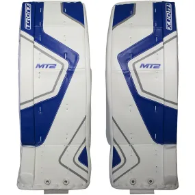 TronX MT2 Senior Hockey Goalie Leg Pads (White/Blue)