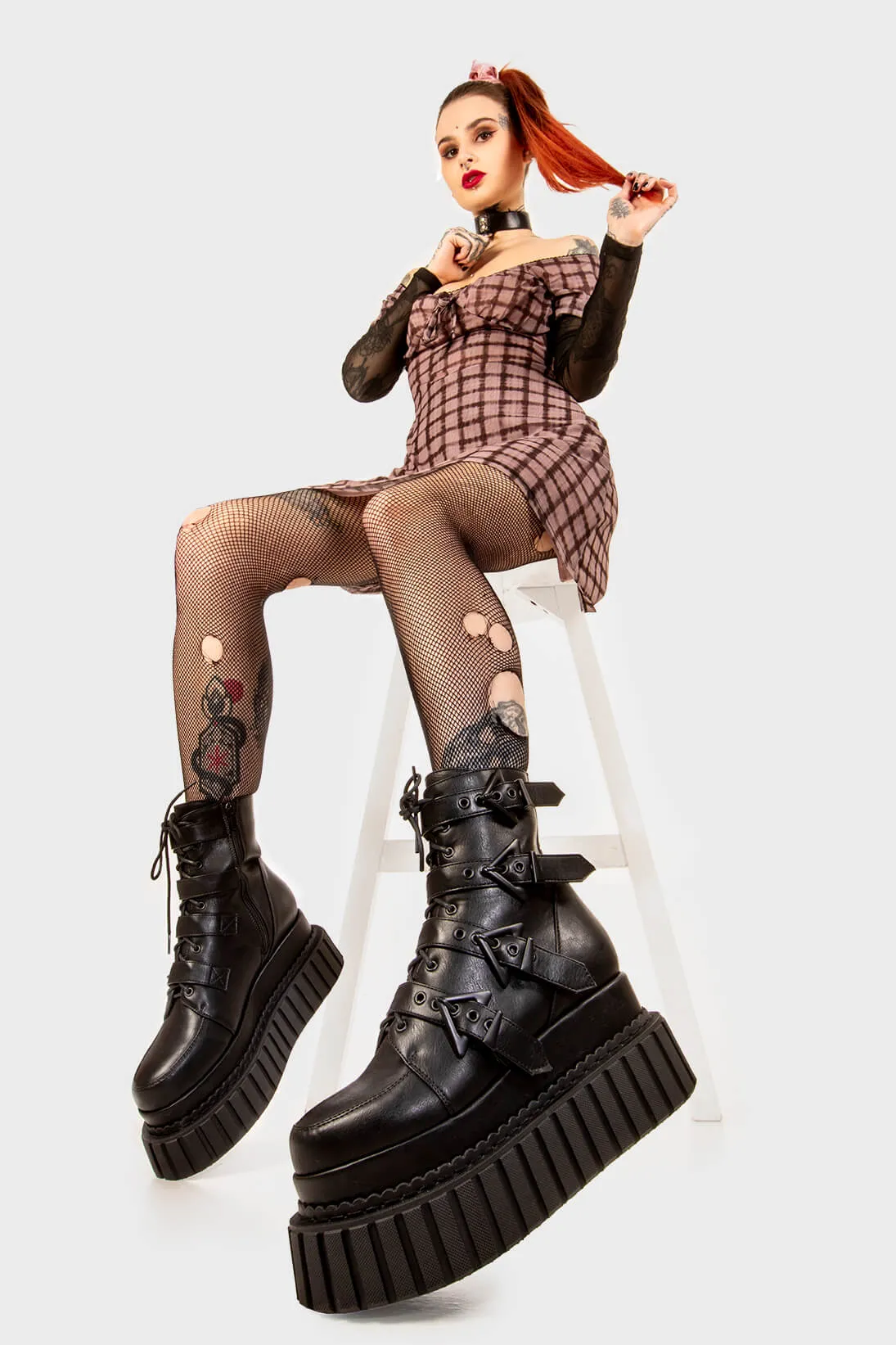 Unstable Chunky Ankle Creeper Boots