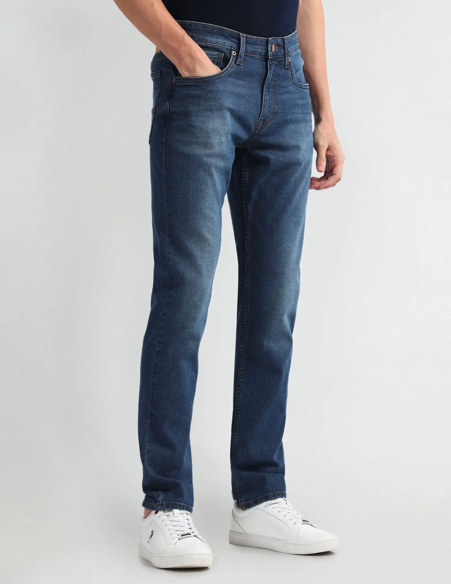 U.S. Polo Assn. Denim Co. Brandon Slim Tapered Fit Mid Wash Jeans