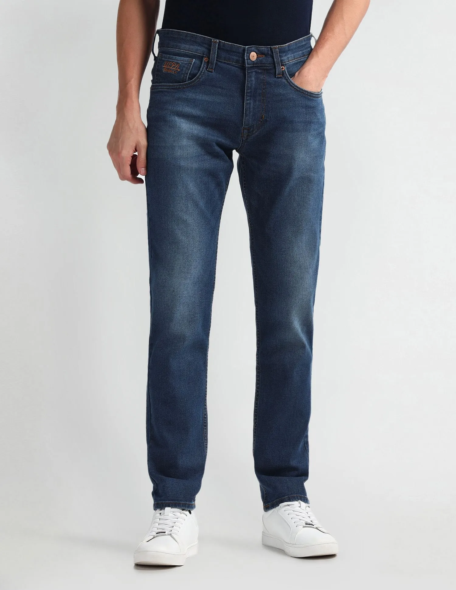 U.S. Polo Assn. Denim Co. Brandon Slim Tapered Fit Mid Wash Jeans