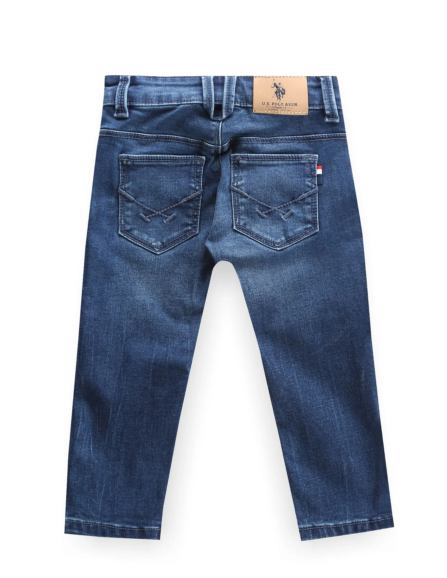 U.S. Polo Assn. Kids Boys Slim Fit Stone Wash Jeans