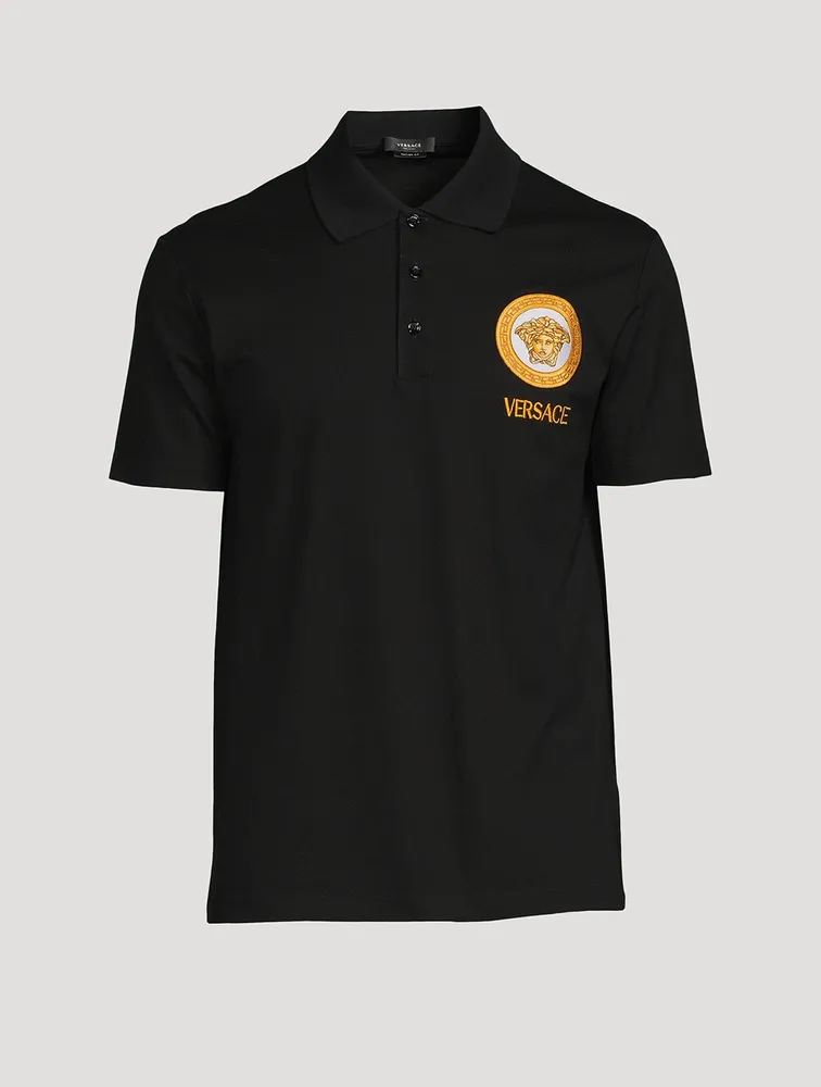 VERSACE Medusa Embroidered Polo Shirt