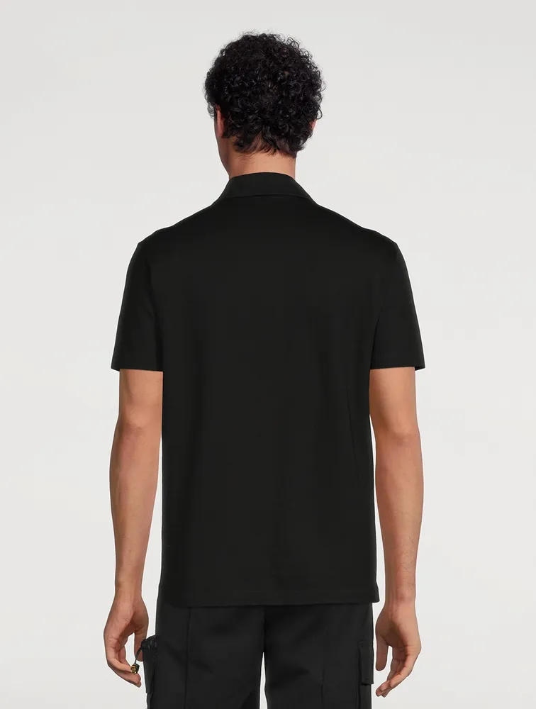 VERSACE Medusa Embroidered Polo Shirt