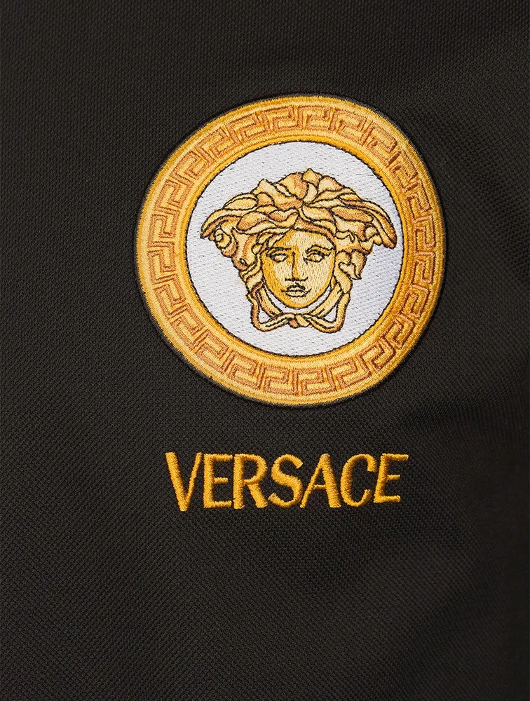 VERSACE Medusa Embroidered Polo Shirt