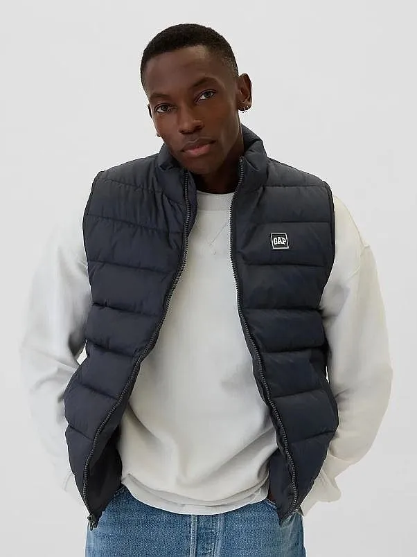 vest GAP V-Frch Logo Puffer - True Navy V2 - men´s